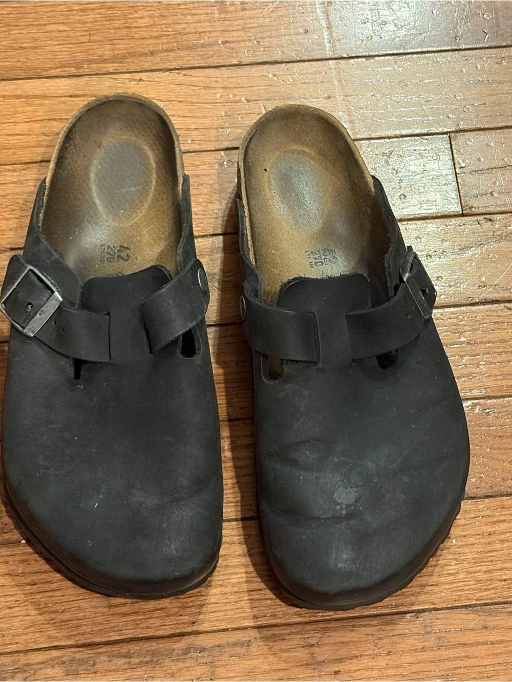 Birkenstock Boston Black Oiled Leather Regular Width - W 11 M 9